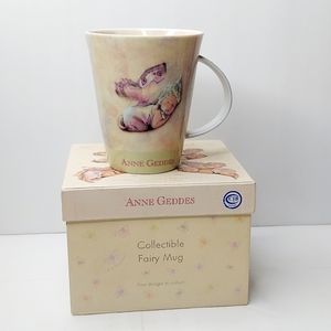 ANNE GEDDES PORCELAIN COFFEE MUG BABY FAIRY WINGS